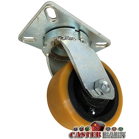 Casterhq 10"x3" Kingpinless Heavy Duty Swivel Caster, Super Poly on Iron Whe CB-10SCSP103